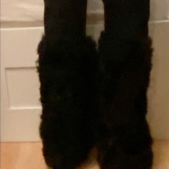 NWT FENDI RARE LTD RUNWAY DK DENIM/BLCK LAMB MONSTER JEANS - Picture 9 of 14